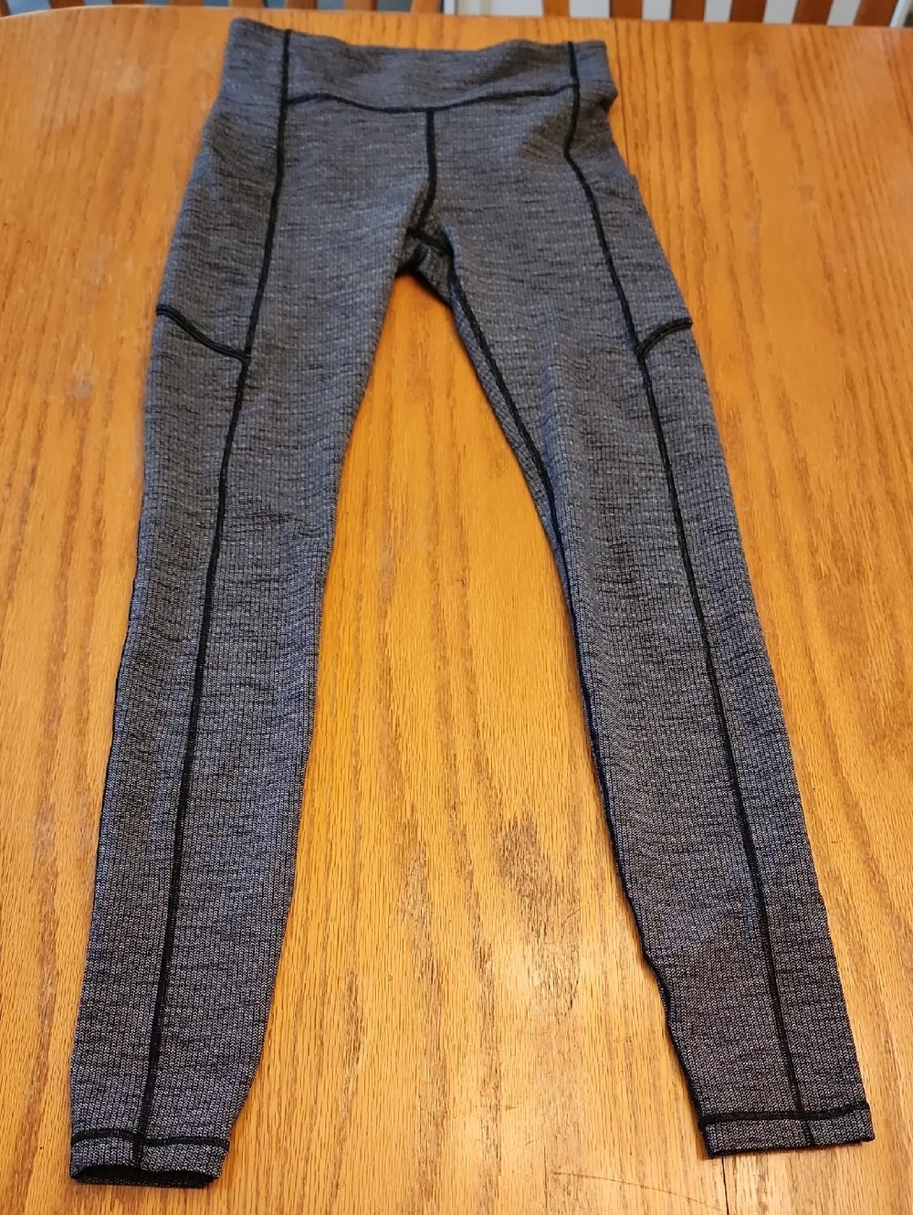 lululemon athletica Dark Charcoal Heather High-Rise Leggings with Side Pockets